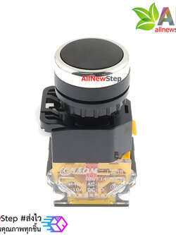 สวิตช์กดติดกดดับ/กดดับกดติด/ล็อกสวิตช์ 220V 10A ปุ่มกดสีดำ