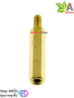 Pillars Nut M3 น็อต ทองเหลือง ยาว 20+6mm