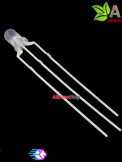 LED 3mm แบบ 2 สี สีแดงและสีเขียว แบบไฟบวกร่วม