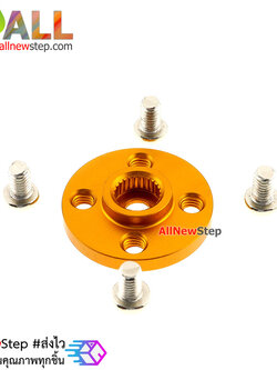 Servo Small disc 25T standard steering gear universal metal steering wheel robot special MG995 MG996 สีทอง