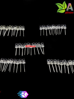 Transparent 5mm LED package ชุด LED 5 สีแบบใส อย่างละ 10 ชิ้น รวม 50 ชิ้น