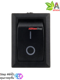 สวิตช์ไฟเปิด/ปิด 2 ขา 6A/250V KCD1-101 สีดำ