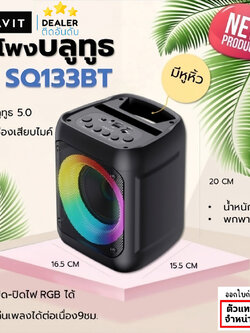 Havit SQ133BT ลำโพง บลูทูธ แบบพกพา Portable Bluetooth Speaker 5.0 (รับประกัน 1 ปี) แท้ ใบกำกับภาษี