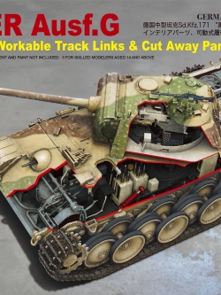 1/35 Panther Ausf.G with full interior & cut away parts & workable track links