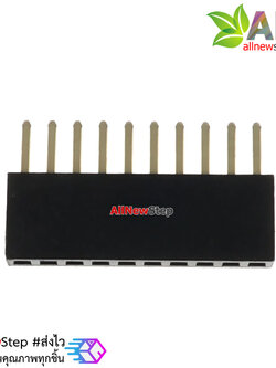 Pin Header 1.27mm pitch 1x10p socket 1x10 ขา