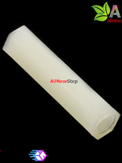 M2.5 เสาน็อตไนลอน NUT Nylon M2.5 ขนาด 20mm สีขาว จำนวน 1 ชิ้น