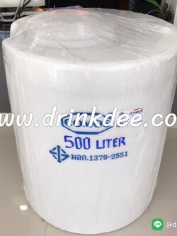 ถังเก็บน้ำ-เคมี PE ขนาด 500 ลิตร หนา 3.8 มม. (ยี่ห้อ COMOS)