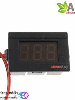 โวลต์มิเตอร์ 4.5-120VDC ขนาด 0.36 นิ้ว สีแดง สายวัด 2 เส้น