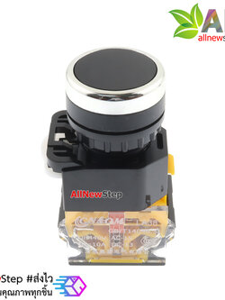 สวิตช์กดติดปล่อยดับ/กดดับปล่อยติด/รีเซตสวิตช์ AC DC 10A ปุ่มกดสีดำ
