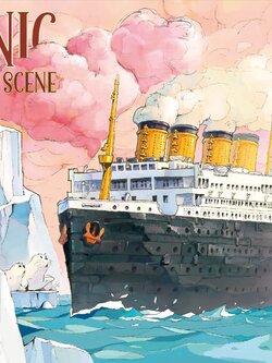 EGG SHIP TITANIC SEAL & ICEBERG SCENE