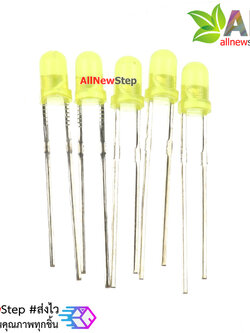 LED ขนาด 3mm สีเหลือง จำนวน 5 ดวง