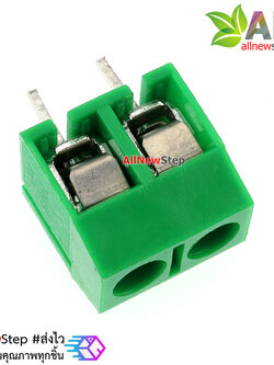 Terminal Block 2 ขา KF301 2P position 5.08 MM screw PCB terminal block สีเขียว