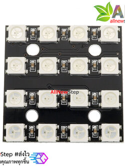 NeoPixel Matrix แบบตาราง 4x4 WS2812 16 RGB LED