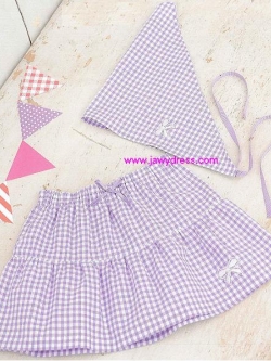 แพทเทิร์นตัดกระโปรงเด็ก พร้อมผ้าคาดผม