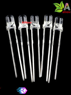 LED ขนาด 3mm สีน้ำเงิน led 3mm จำนวน 5 ดวง