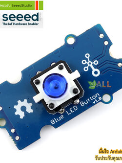โมดูลสวิตช์พร้อมไฟ LED สีน้ำเงิน Grove - BlueLED Button ของแท้จาก Seeed Studio