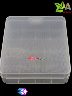 Plastic Transparent White 4x 18650 Battery Case Holder Storage Box กล่องเก็บรักษาแบตเตอร์รี่ 18650 ขนาด 4 ก้อน