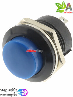 สวิตช์กดติดปล่อยดับ รีเซตสวิตช์ R13-507 250V 3A ขนาด 16MM สีน้ำเงิน