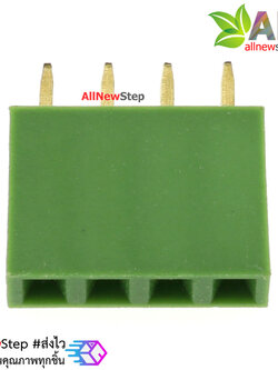 Pin header Female Header Single Row 2.54mm 4p Pin1x4 สีเขียว