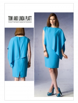 ลดราคา -- แพทเทิร์นตัดเดรสสตรี งานดีไซน์เนอร์ Vogue 1373 Size: 8-10-12-14-16