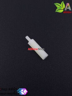 M3 Nut Nylon Hex Spacers M3 20+6mm เสาพลาสติก ความสูง 20mm ปลายเป็นน๊อต-สกรู 6mm จำนวน 1 ชิ้น