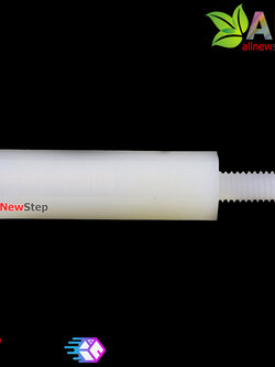 M2.5 Nut Nylon Hex Spacers M2.5 12+6mm เสาพลาสติก M2.5 ความสูง 12mm ปลายเป็นน๊อต-สกรู 6mm จำนวน 1 ชิ้น