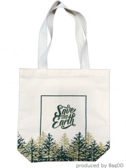 กระเป๋าผ้าดิบ สกรีนลาย " save the earth " 2 สี