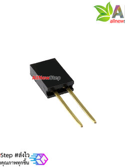 Pin header 2.54mm แบบขาวยาว 11mm ขนาด 1x2 ขา 1x2p