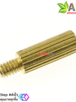 น็อตทองเหลือง NUT M2 ขนาด 8+3mm