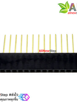 Pin header 2.54mm แบบขาวยาว 11mm ขนาด 1x15 ขา 1x15p
