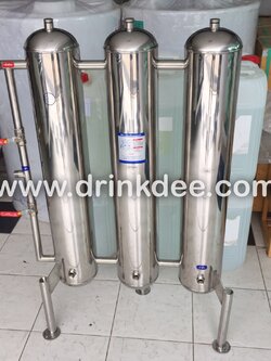 ถังกรองสแตนเลส 3 ท่อเรียง