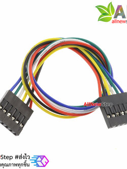 Jumper Wire 6P 2.54mm Female to Female สายไฟจัมเปอร์ เมีย-เมีย 6 เส้น ยาว 20cm