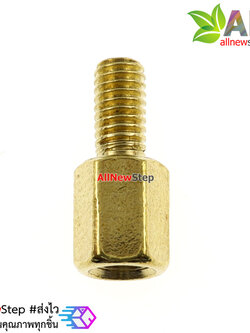 Pillars Nut M3 m3 6+6 น็อตตัวเมีย ทองเหลืองแบบยาว 12mm 6+6mm