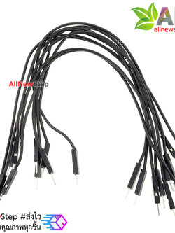 สายไฟจัมเปอร์ 20cm แบบ ผู้-ผู้ สีดำ จำนวน 10 เส้น