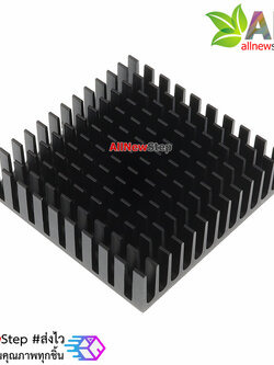 แผ่นระบายความร้อนขนาด 40x40x10mm สีดำ