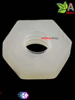 M2.5 น็อตไนลอนตัวเมีย NUT Nylon M2.5 สีขาว จำนวน 1 ชิ้น