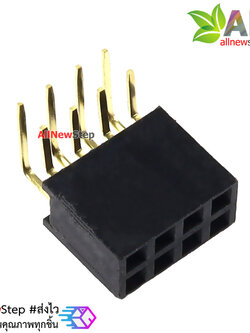 ขาก้างปลาตัวเมียแบบฉาก 2x4 ขา Double Row Hole Jack 2x4 PIN Header 2.54mm