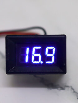 DC volt meter 0.36 นิ้ว 0-100V โวลต์มิเตอร์ 0-100V ขนาด 0.36 นิ้ว สีน้ำเงิน