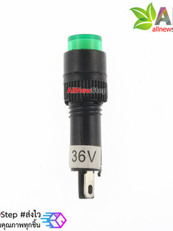 NXD-215 ไฟ LED signal สำหรับติดแผงควบคุม สีเขียว 36VDC