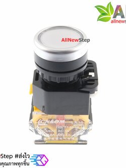 สวิตช์กดติดปล่อยดับ/กดดับปล่อยติด/รีเซตสวิตช์ la38 AC DC 10A ปุ่มกดสีขาว