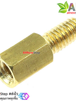 น็อตทอเหลือง ขนาด M4 8+8
