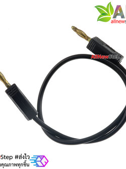 2mm Banana to Banana Jack Cable 20cm สีดำ