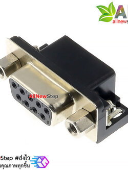 Black DR9 female DR9 hole curved needle welding type DB9 curved needle serial female