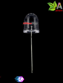 หลอดไฟ LED 10mm แบบใส สีแดง