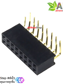 ขาก้างปลาตัวเมียแบบฉาก 2x8 ขา Double Row Hole Jack 2x8 PIN Header 2.54mm