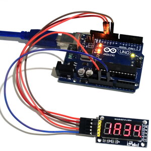 การใช้งาน โมดูลแสดงค่าตัวเลข 4 หลัก Four digital tube module LED display