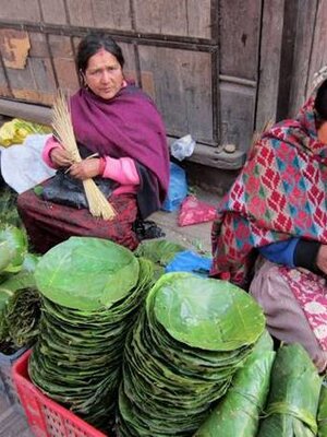 จานใบไม้ วัสดุธรรมชาติ