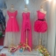 ชุดไปงานแต่งงานสีชมพูบานเย็น ให้เช่า 500-700 บาท