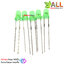 LED ขนาด 3mm สีเขียว จำนวน 5 ดวง