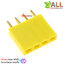 Pin header Female Header Single Row 2.54mm 4p Pin1x4 สีเหลือง